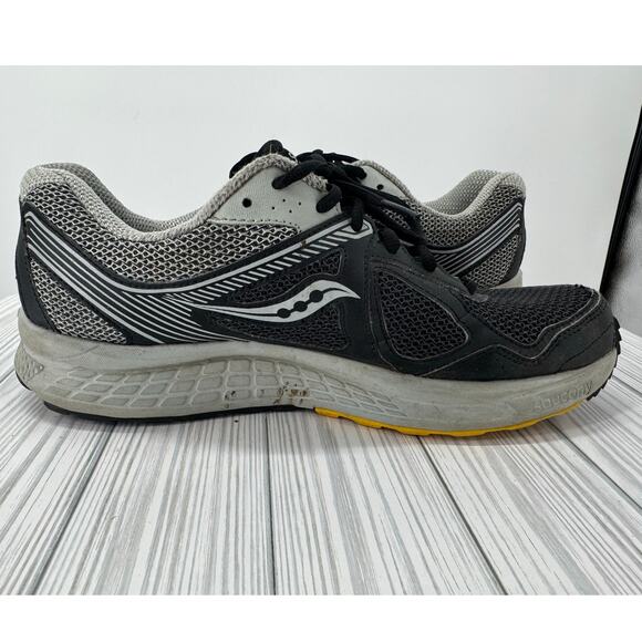 Saucony Cohesion Men's Sz 10 Running Shoes Black S25339-1 Mesh Lace-Up Sneakers - Picture 1 of 10
